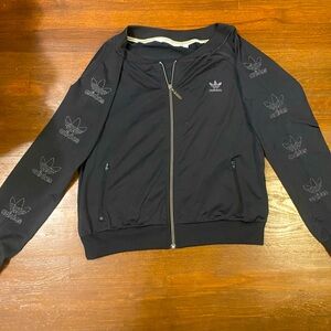 Adidas Black Trefoil Zip Jacket